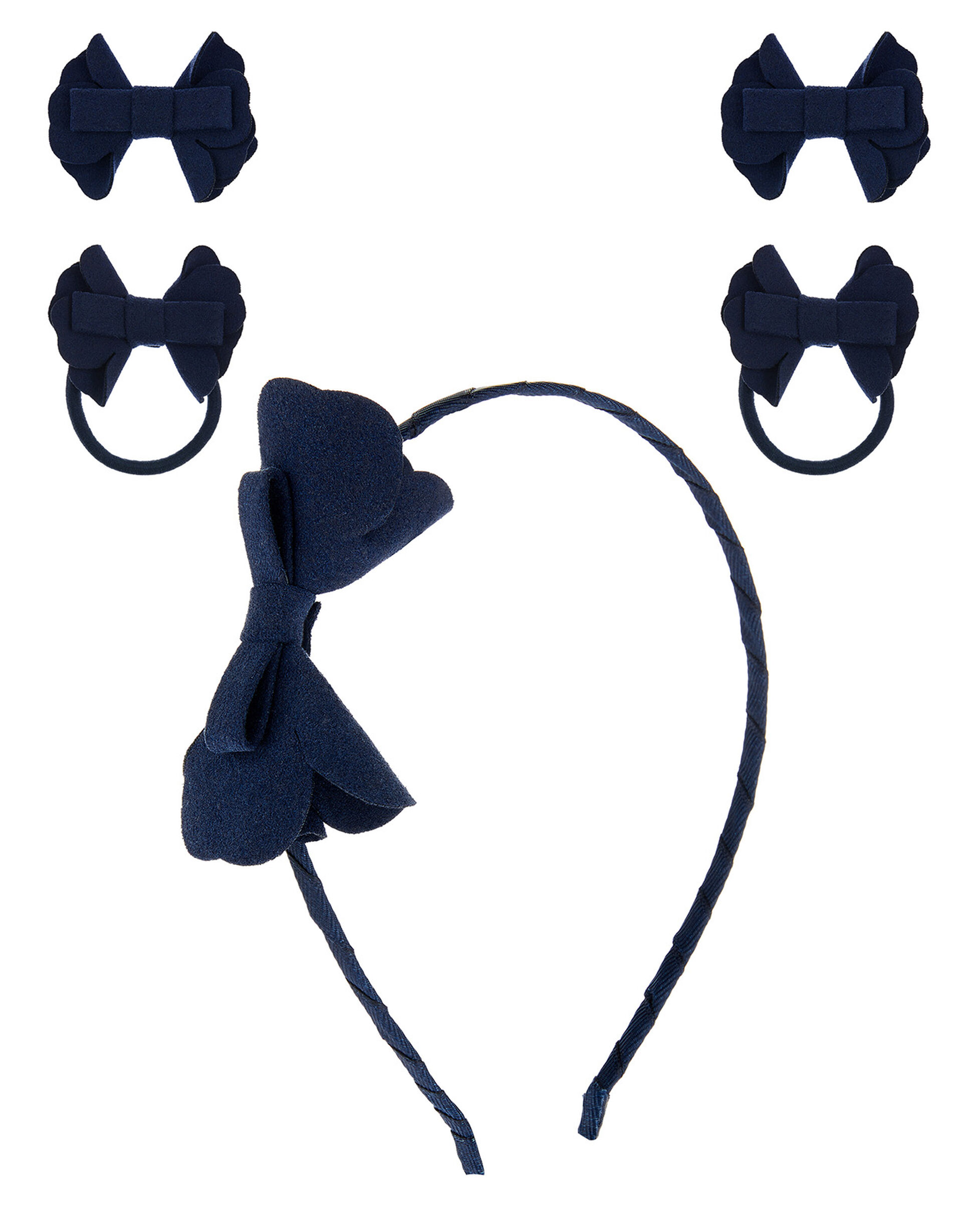 Bow School Hair Accessory Set, , large
