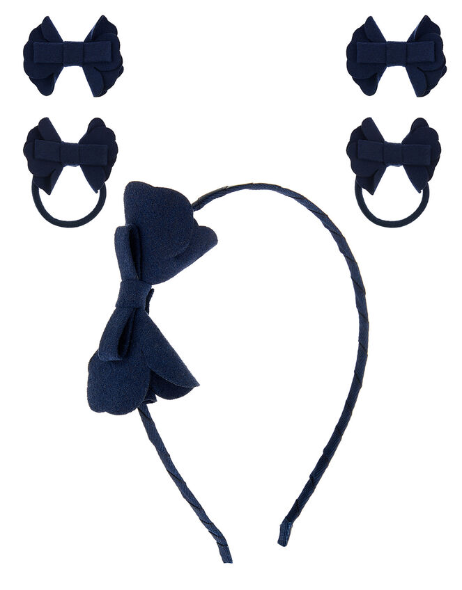 Bow School Hair Accessory Set, , large