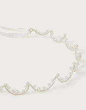 Pearly Sparkle Metal Crown, , large