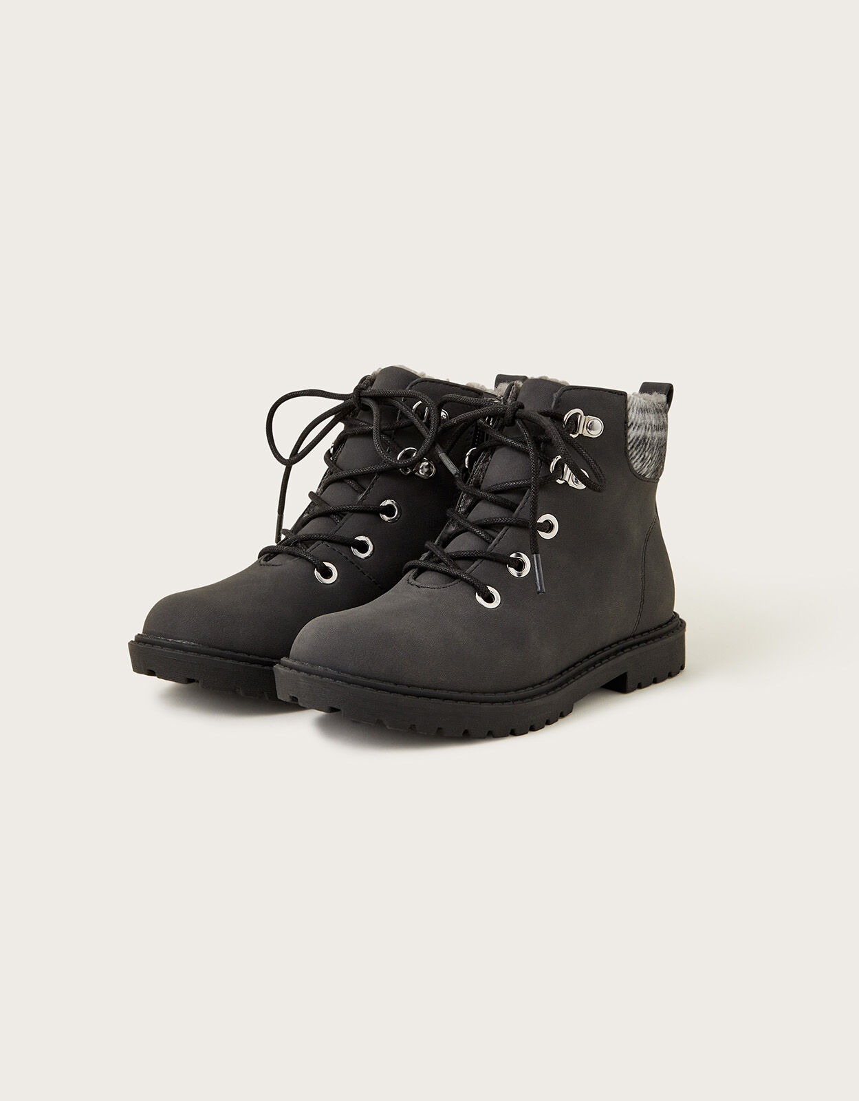 Check lace up boot shop