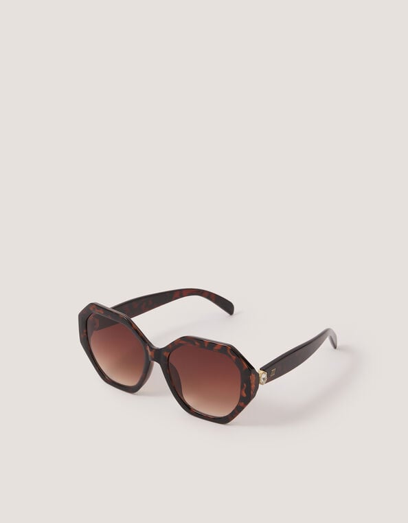 Tort Hexagonal Sunglasses, , large