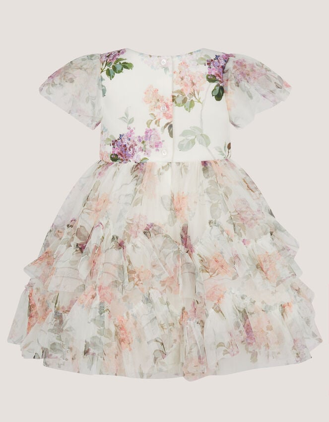 Baby Roma Floral Print Ruffle Party Dress , Multi (MULTI), large