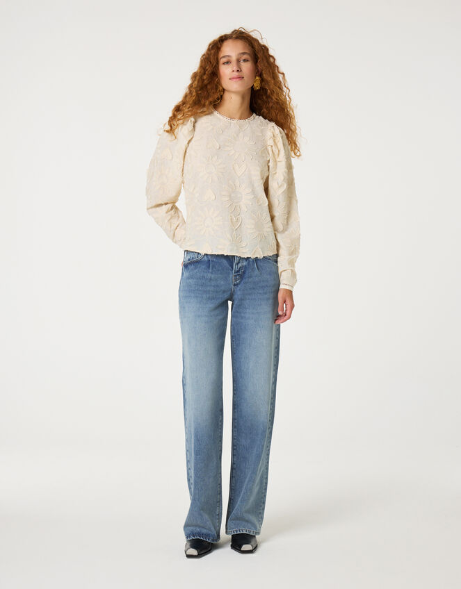 Fabienne Chapot Ida Embroidered Top, White (WHITE), large