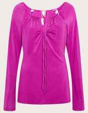 Plain Jersey Strappy Top, Pink (FUCHSIA), large