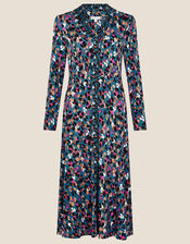 Aria Animal Print Shirt Dress, Teal (TEAL), large