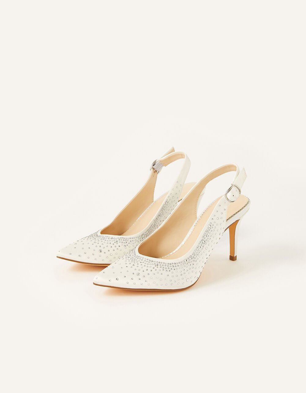 Hellie Diamante Bridal Slingback Courts Ivory | Women's Shoes | Monsoon ...
