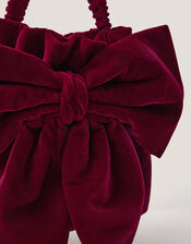 Ciri Bow Velvet Pouch Purse, , large