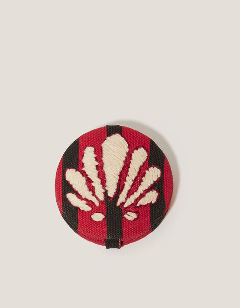 Shell Embroidered Compact Mirror, , large