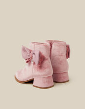Velvet Heeled Boots, Pink (PINK), large