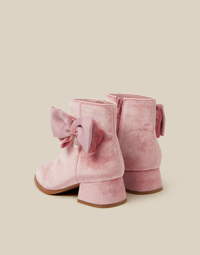 Velvet Heeled Boots, Pink (PINK), large