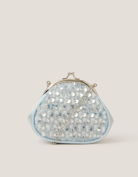 Sequin Embellished Clip Frame Bag, , large