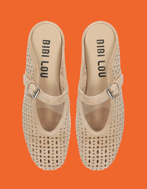 Bibi Lou Maia Suede Mule Flats, White (OFF WHITE), large