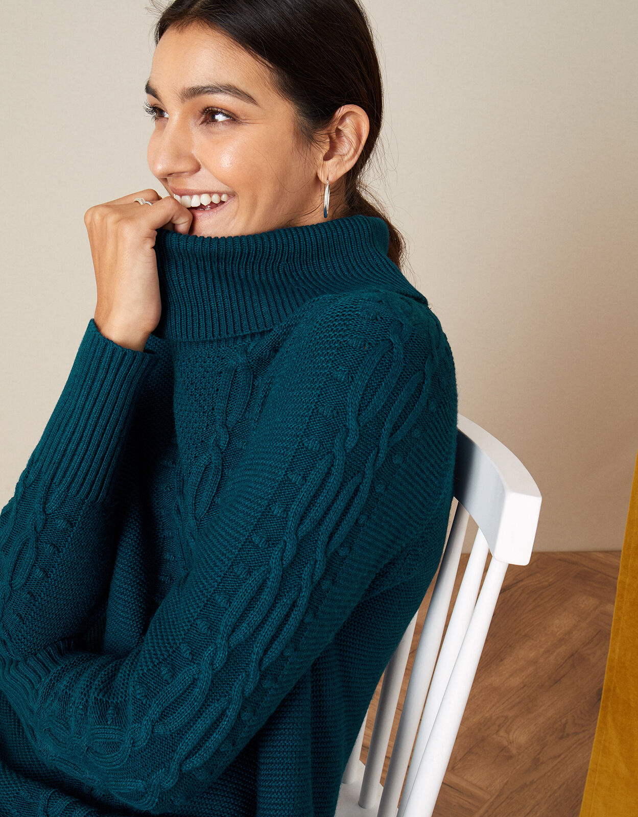 Teal roll hot sale neck