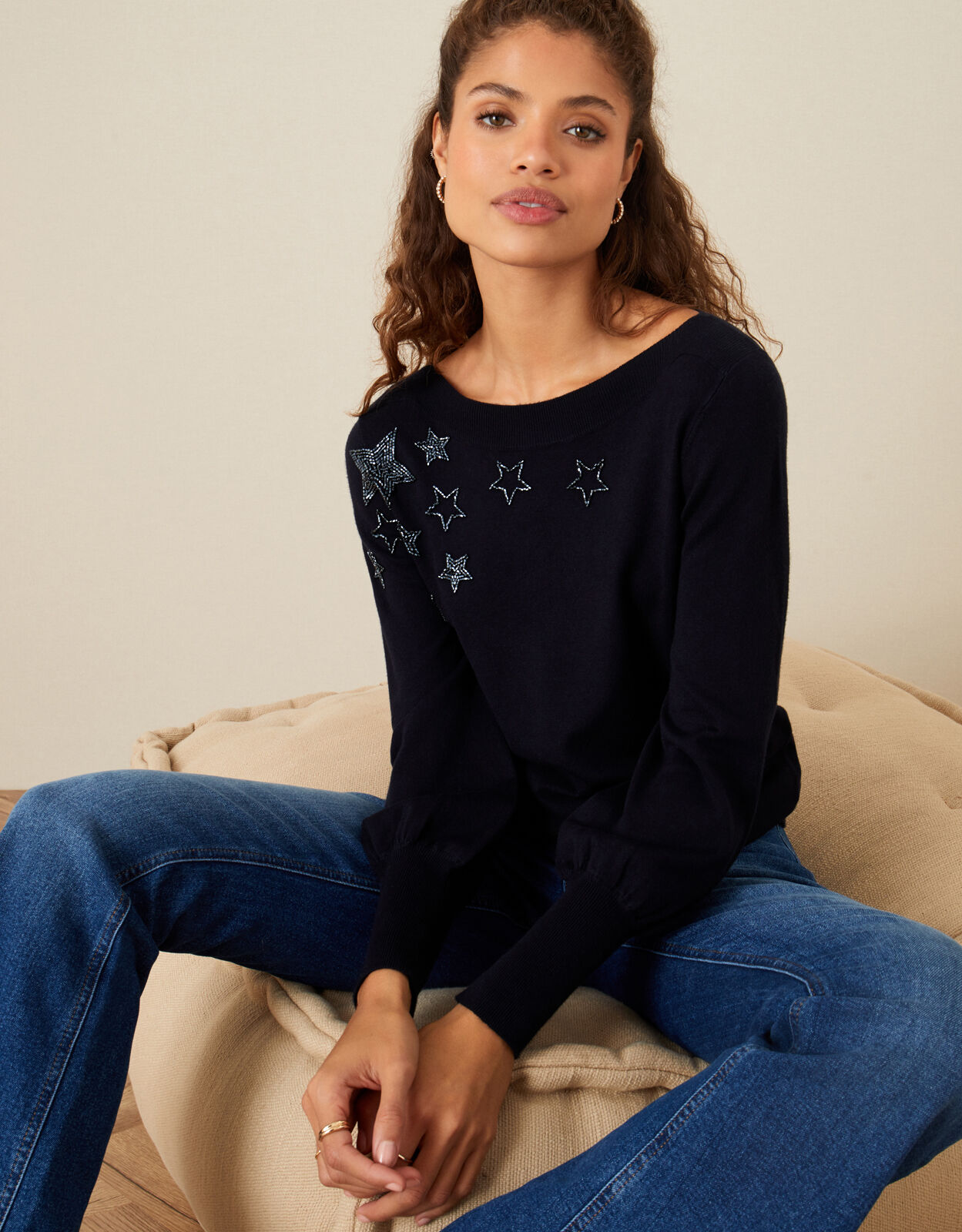 Monsoon blue jumper store