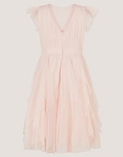 Pennie Embellished Ruffle Party Dress, Pink (PALE PINK), large