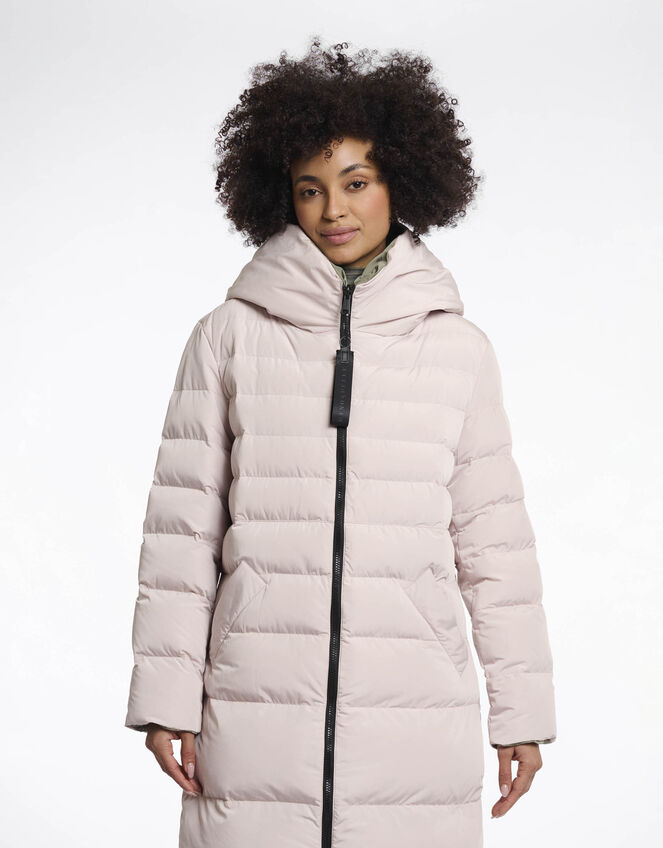 Rino & Pelle Keila Reversible Long Puffer Coat, White (OFF WHITE), large