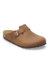 Birkenstock Boston Leather Clogs, Brown (BROWN), large