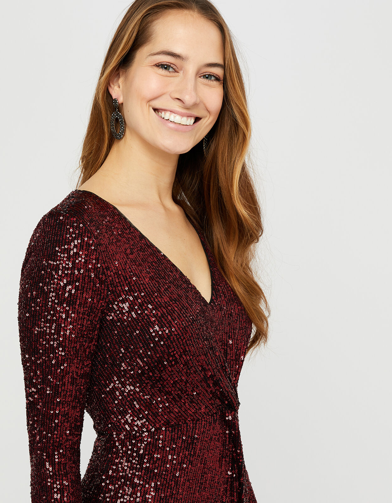 Rosie Sequin Midi Dress Red Maxi Dresses Monsoon US