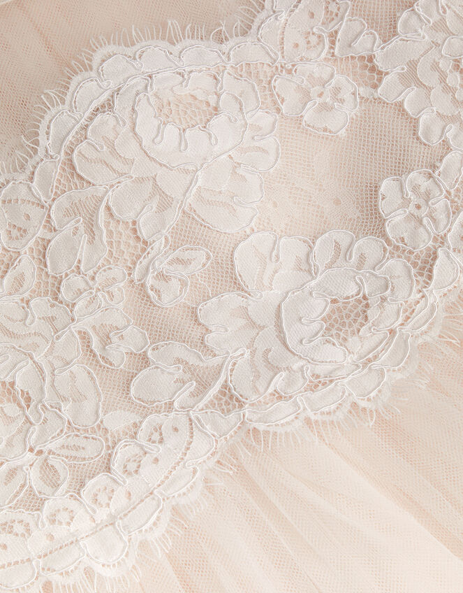 Paige Lace Party Dress, White (WARM IVORY), large