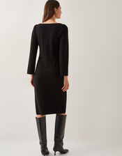 Cee Cornelli Embroidered Knit Dress, Black (BLACK), large