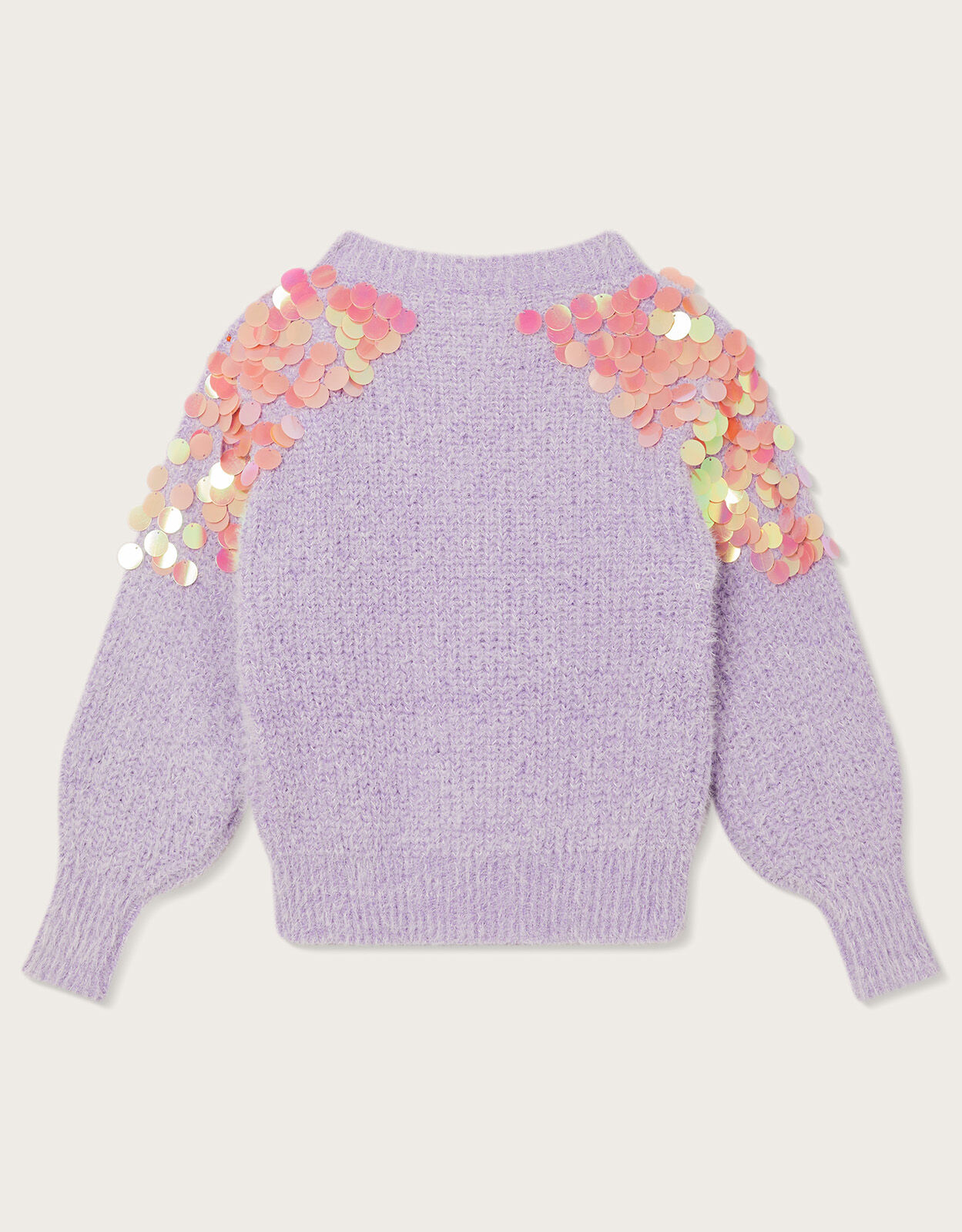 Sequin Sleeve Sweater Purple