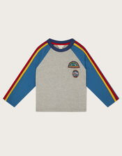 Contrast Raglan T-Shirt , Grey (GREY), large