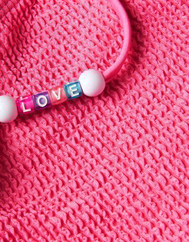 Asymmetrical Crinkle Textured Swimsuit, Pink (PINK), large