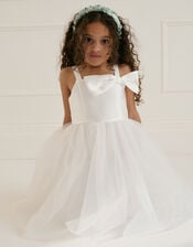 Betty Bow Dress, Ivory (IVORY), large