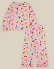 12 Days Long Christmas Pyjamas Set, Pink (PINK), large