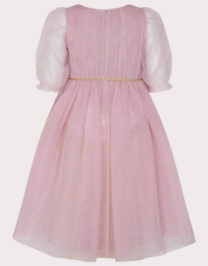 Land of Wonder Selena Shimmer Half Sleeve Tunic Dress, Pink (DUSKY PINK), large