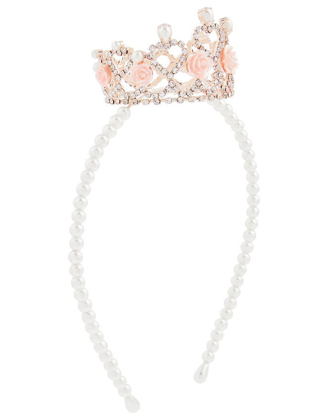 Pearly Tiara Headband, , large