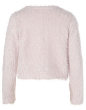 Sequin Bow Fluffy Bolero, Pink (PALE PINK), large