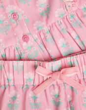 Floral Woodblock Pyjama Set, Pink (PINK), large