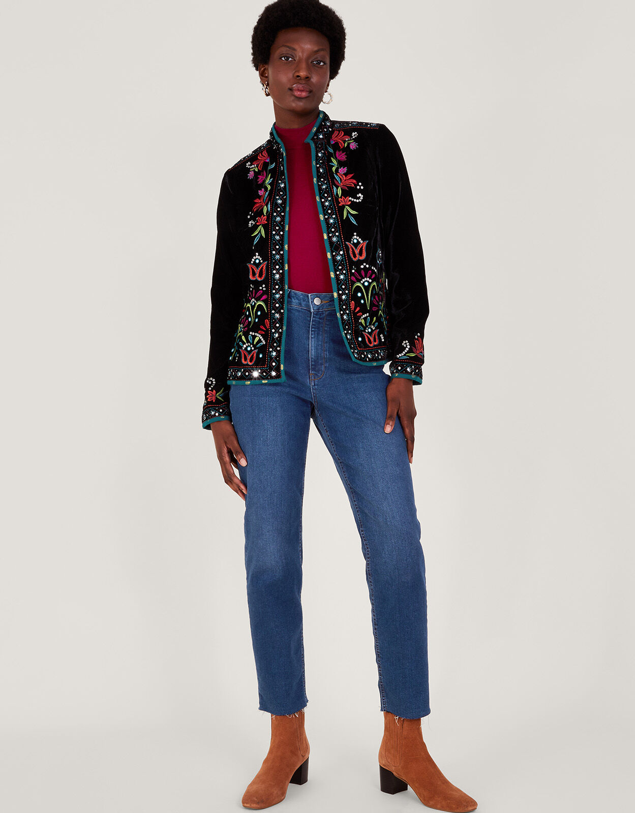 Zara black embroidered jacket outlet