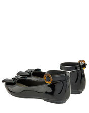Alina Patent Ballerina Flat Shoes, Black (BLACK), large