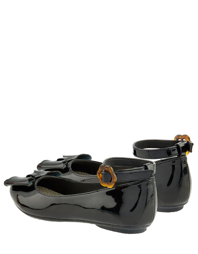 Alina Patent Ballerina Flat Shoes, Black (BLACK), large
