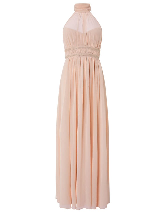 Marion Halter Embellished Maxi Dress, Nude (NUDE), large