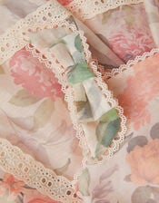 Kelis Floral Lace Hanky Hem Dress, Pink (PINK), large