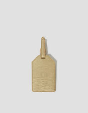 Faux Leather Luggage Tag, Gold (GOLD), large