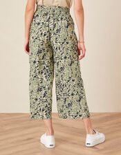 Printed Culottes in LENZING™ ECOVERO™, Green (KHAKI), large