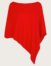 Carly Poncho, Red (RED), large