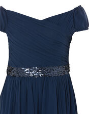 Abigail Bardot Prom Dress, Blue (NAVY), large