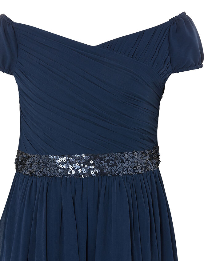 Abigail Bardot Prom Dress, Blue (NAVY), large