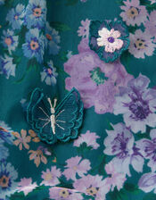 Wildflower Swing Dress, Teal (TEAL), large