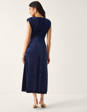 Vana Velvet Sleeveless Midi Dress, Blue (MIDNIGHT), large