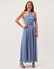 Arianna One Shoulder Tulle Prom Dress, Blue (PALE BLUE), large