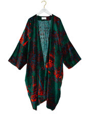 One Hundred Stars Pagoda Forest Long Velvet Jacket, , large