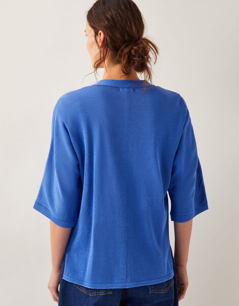 Beth Single Button Cardigan, Blue (BLUE), large