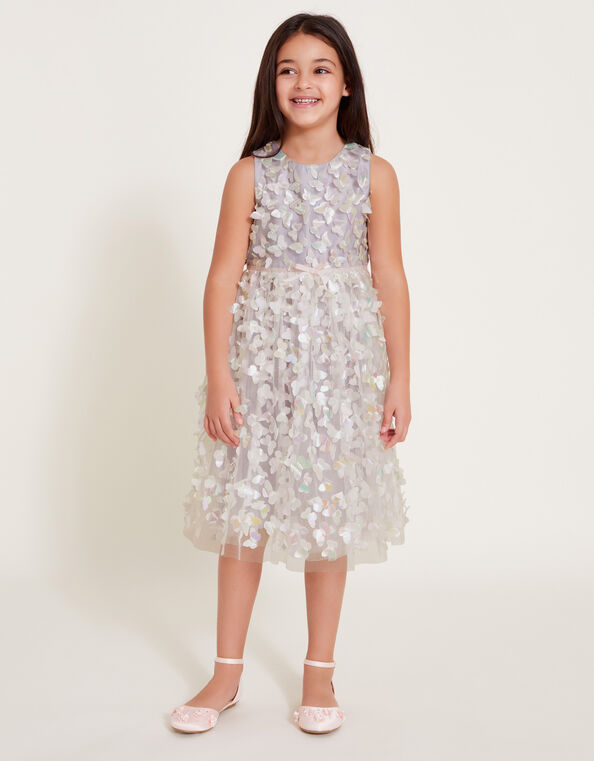 Luella Iridescent 3D Butterfly Dress, Purple (LILAC), large