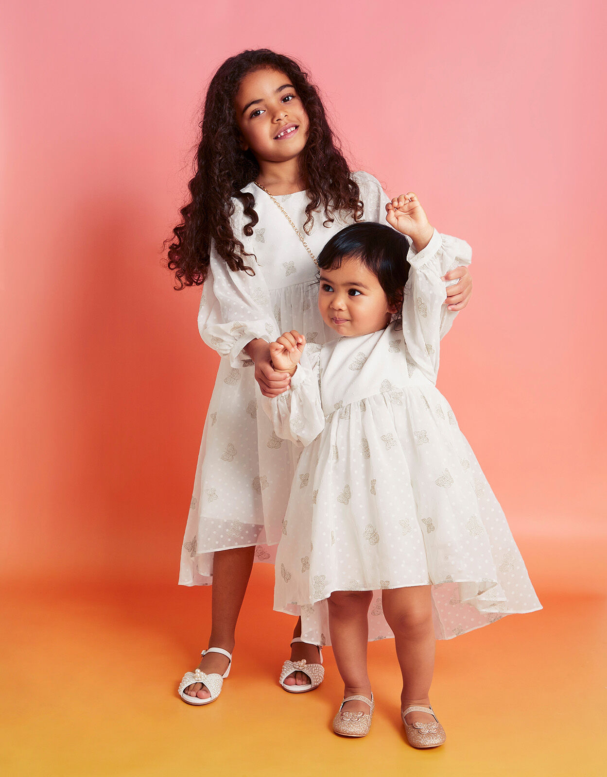 Butterfly Tunic Dress Cream Girls Dresses Monsoon Global